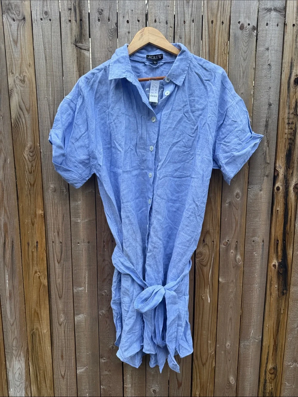 J. Crew linen capitaine shirt dress NWT